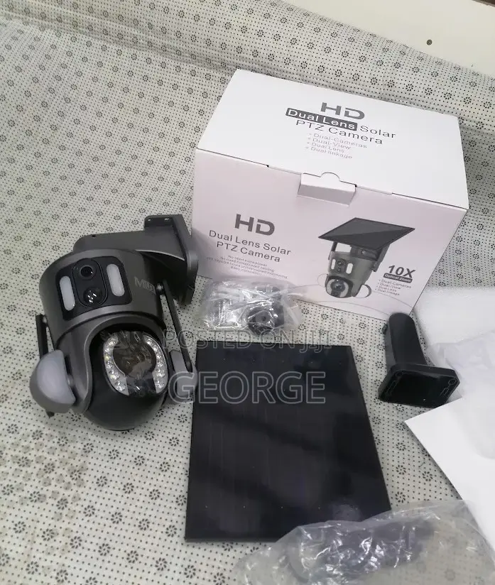 Dual Lens UBOX Solar CCTV 4G Avaivable Solar PTZ Cameras