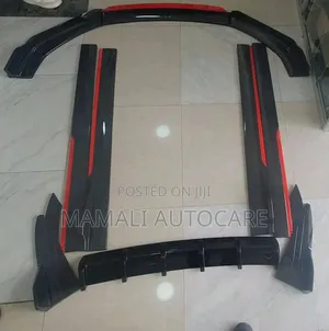 4 In 1 Car Body Kit - Side Skirts, Bumper Lip, Lip Holder