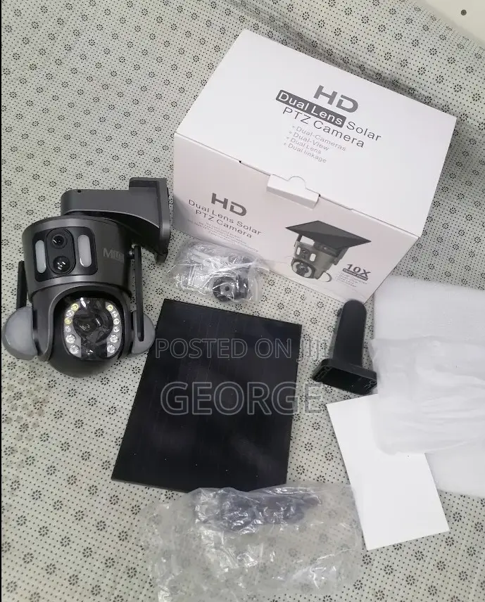 Ubox 4MP Dual Lens PTZ Camera 4g Solar Imported/