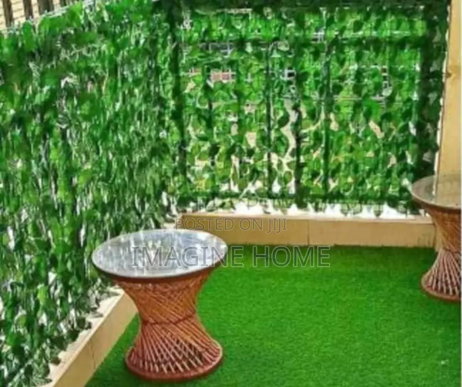 Light Green Home Balcony With Green Fences