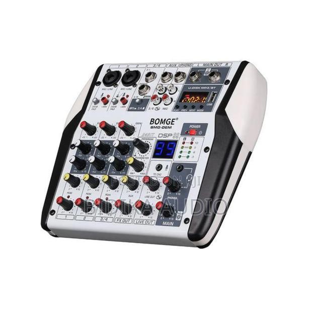 BOMGE 6 Channel DJ Audio Sound Mixer Professional
