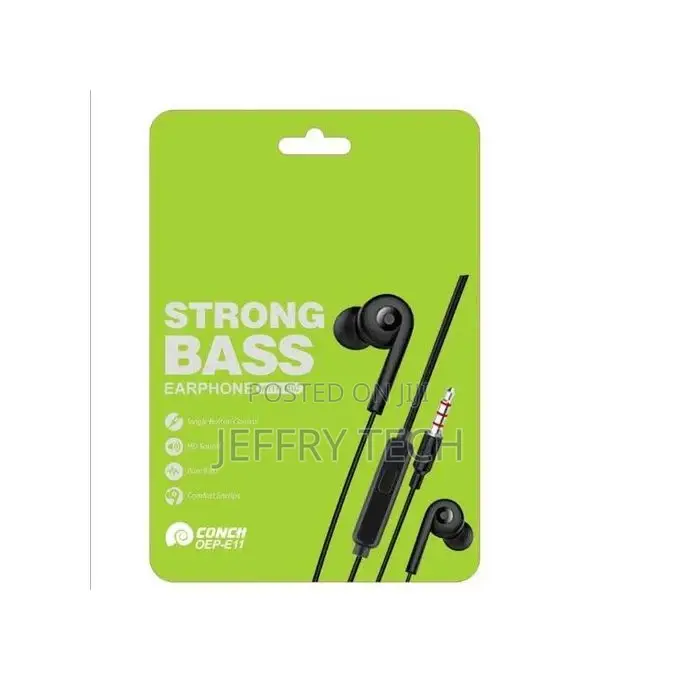 Oraimo OEP-E11 Strong Bass Earphones With Mic - Black