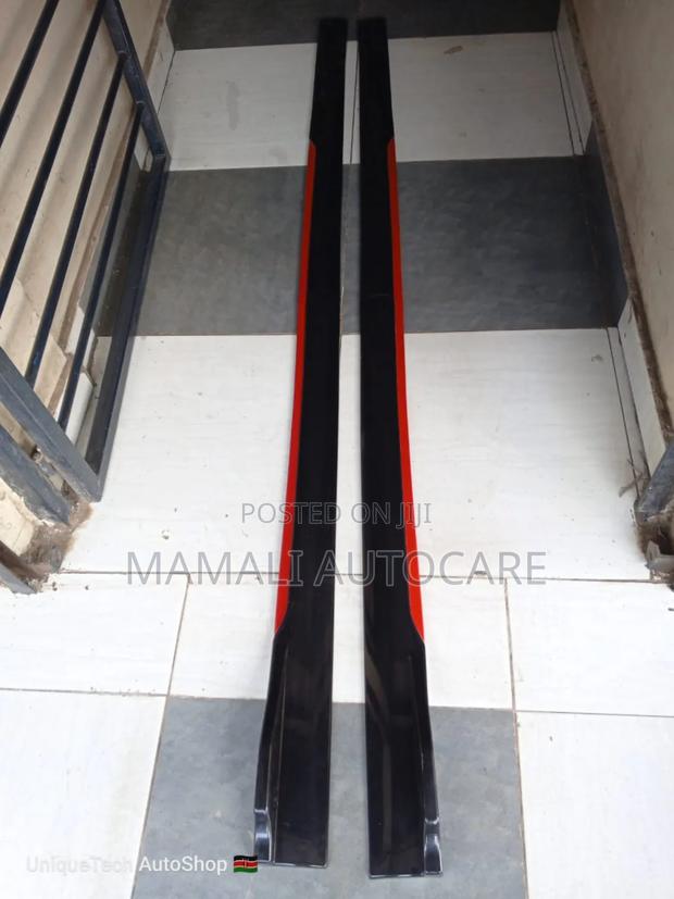 Black Red Car Side Skirts,Performance Boost - main view
