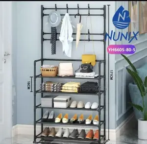Nunix All-in-1 Shoe Rack/Coat Rack/Cap Scarf Bag