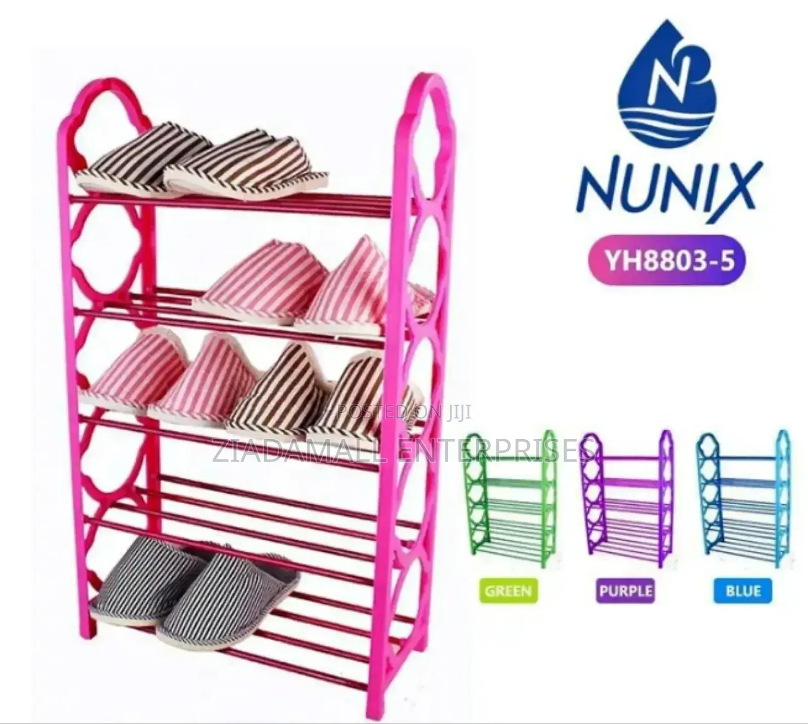 Nunix YH6605-80-S Cloth and 5 Tier Shoe Rack