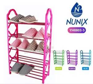 Nunix YH6605-80-S Cloth and 5 Tier Shoe Rack