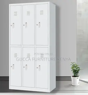 Cabinets: Six-Door Multi-Compartment Locker Cabinet