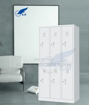 Cabinets: Six-Door Multi-Compartment Locker Cabinet