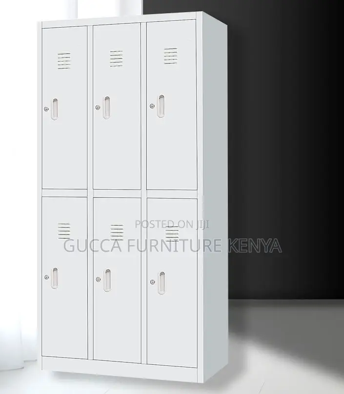 Cabinets: Six-Door Multi-Compartment Locker Cabinet