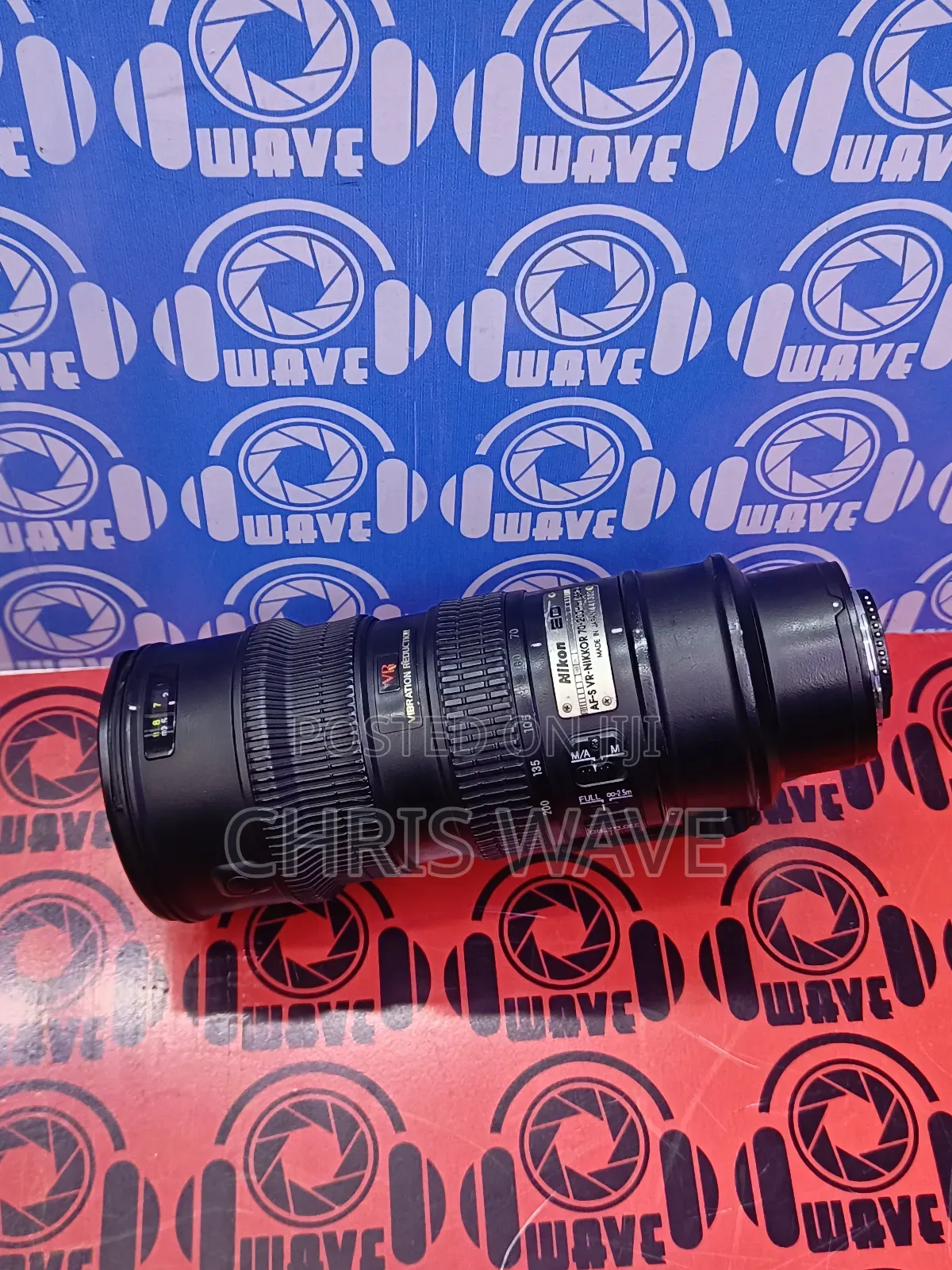 Nikon 70-200 F.2.8 Lens With All Caps and Hood