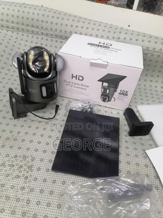 Full HD 4MP Dual Lens PTZ Camera 4g Solar