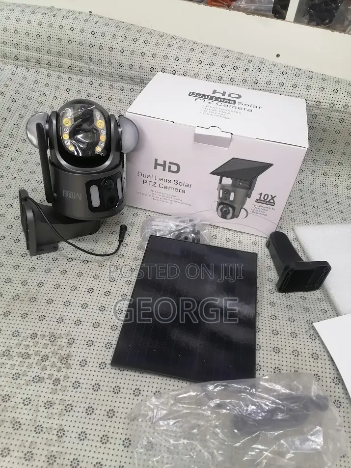 Full HD 4MP Dual Lens PTZ Camera 4g Solar