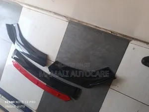 Sporty Front Car Splitter ,Black Red Car Bumper Lip