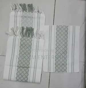 Braided Woven Textured Table Runner With Tassels + 6pcs Mats