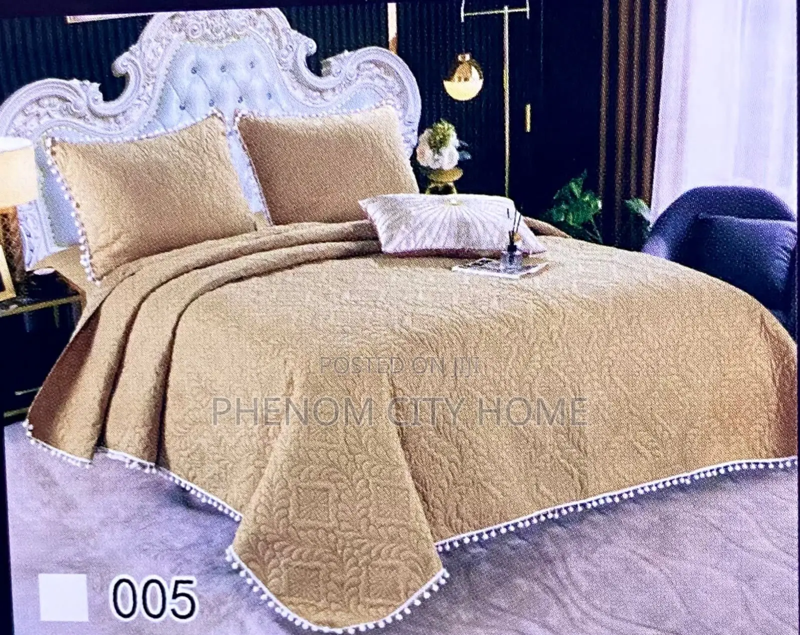Beige 4pc Bedcover Set