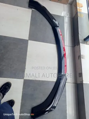 Sleek Carbon Red Car Bumper Lip Splitter