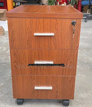 Cabinets:3-Drawer Wooden Credenza Pedestal Office Cabinet