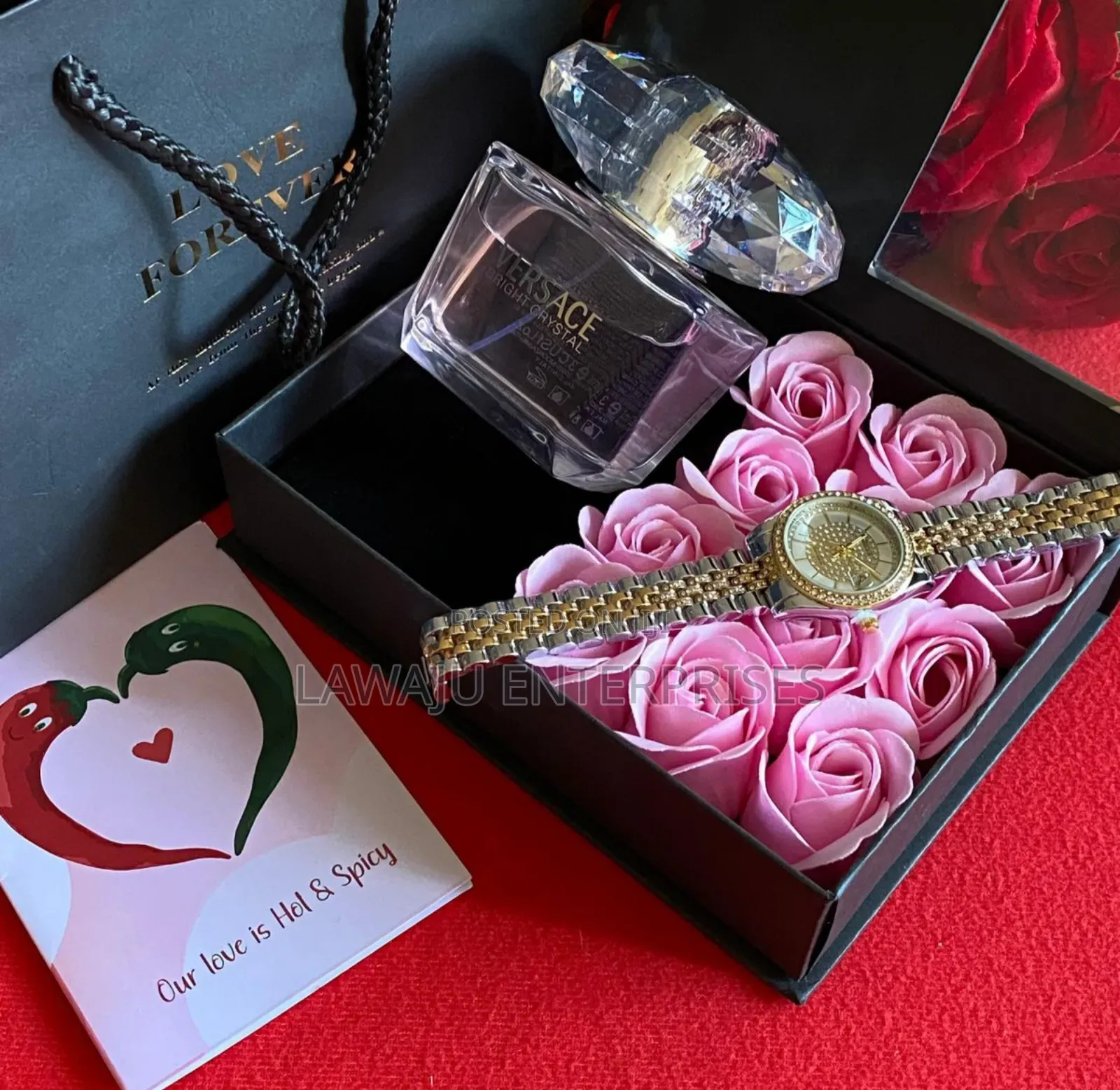 Valentine's Forever Package With Versace Crystal Perfume