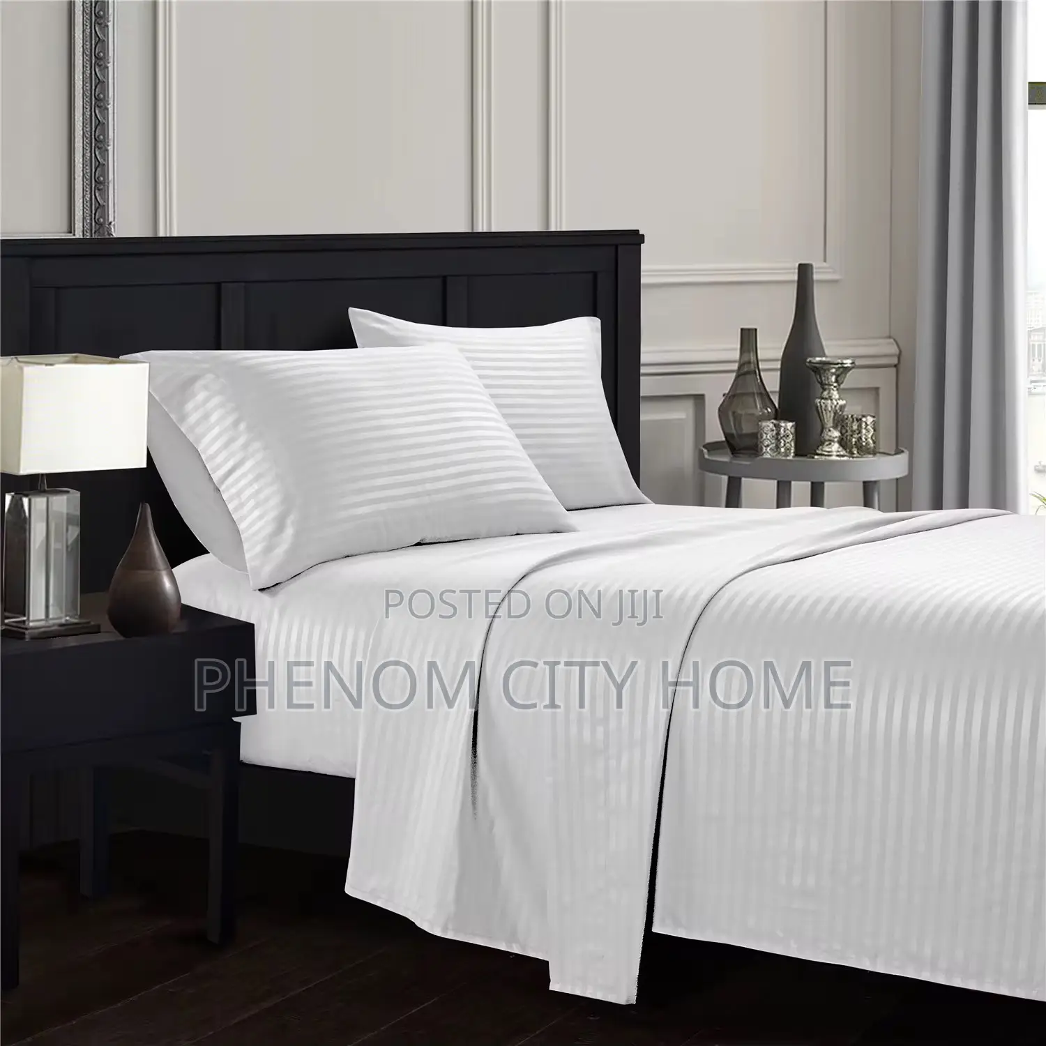 Beige Satin Cotton Bedsheet Set
