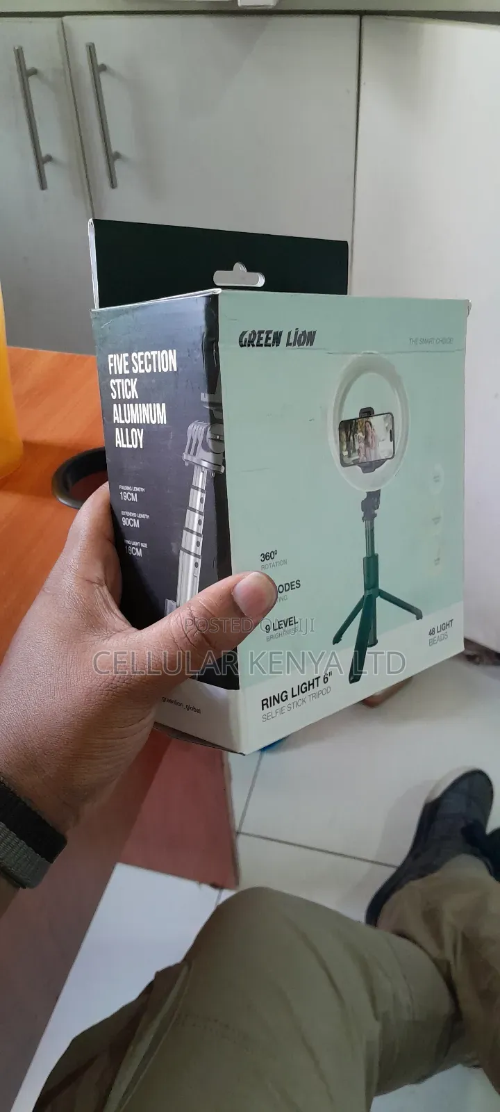 Green Lion Ring Light 6′′ Selfie Stick