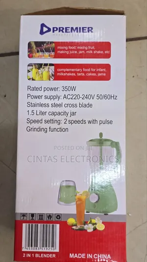 Premier PM-912BL 2 in 1 Blender 350W 1.5L