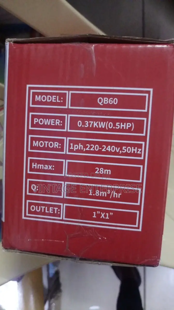 Original Premier Water Pump Booster 0.5hp