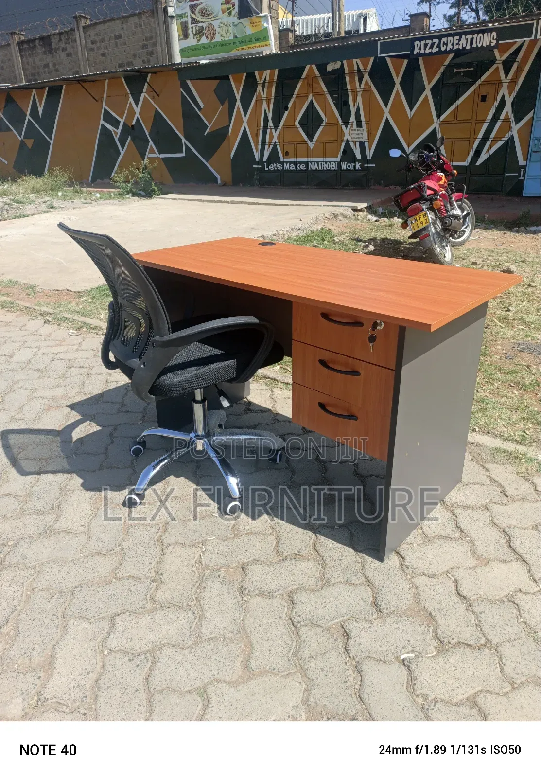Smart Office Chair and Office Desk Set