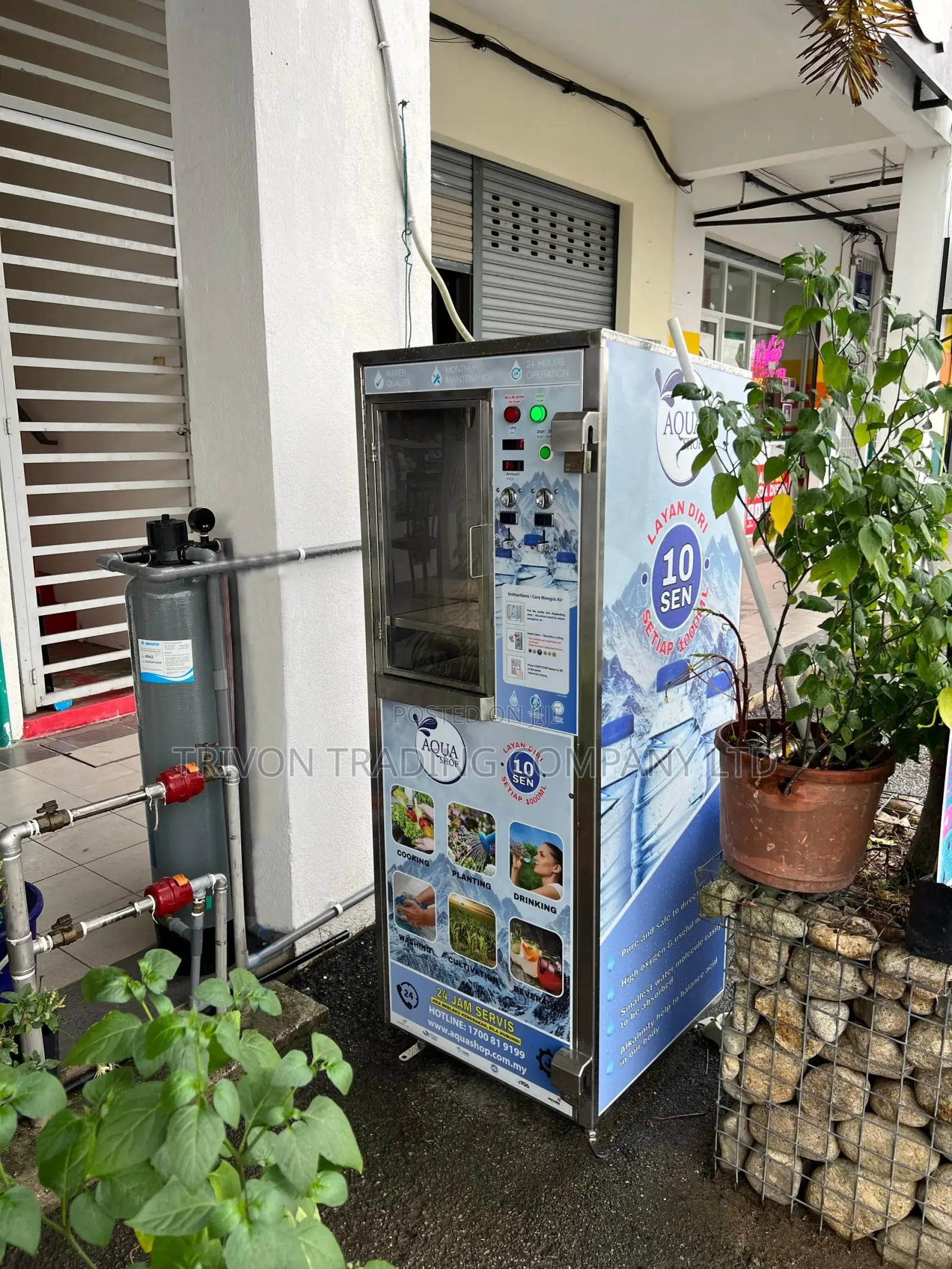Reverse Osmosis Vending Cabinet 250 LPH