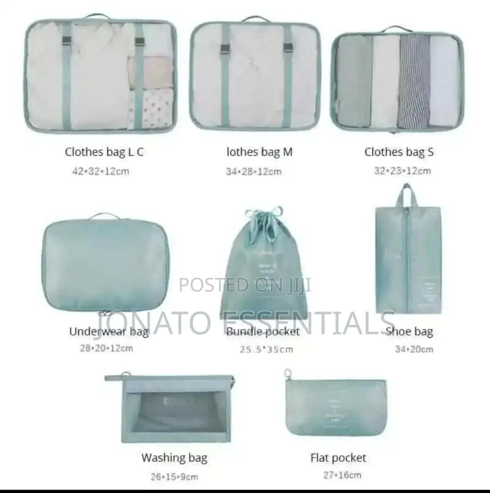 8 Piece Luggage Travel Organizers for Suitcase