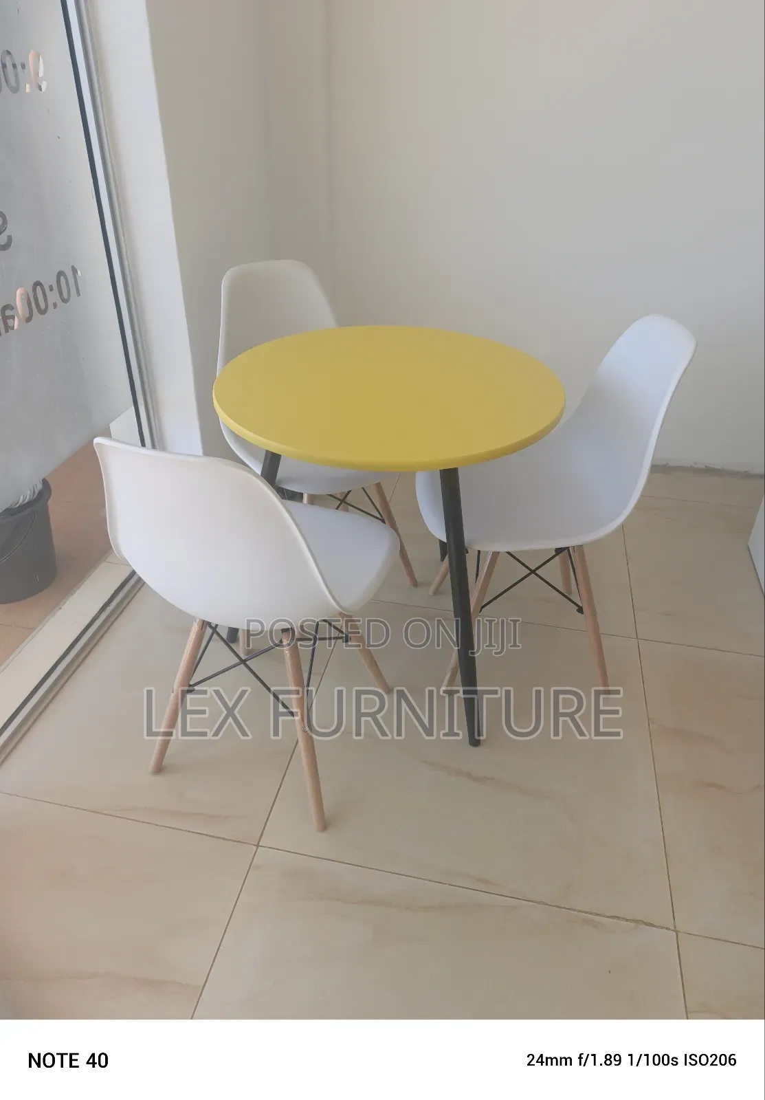 Yellow and White Dinning Set