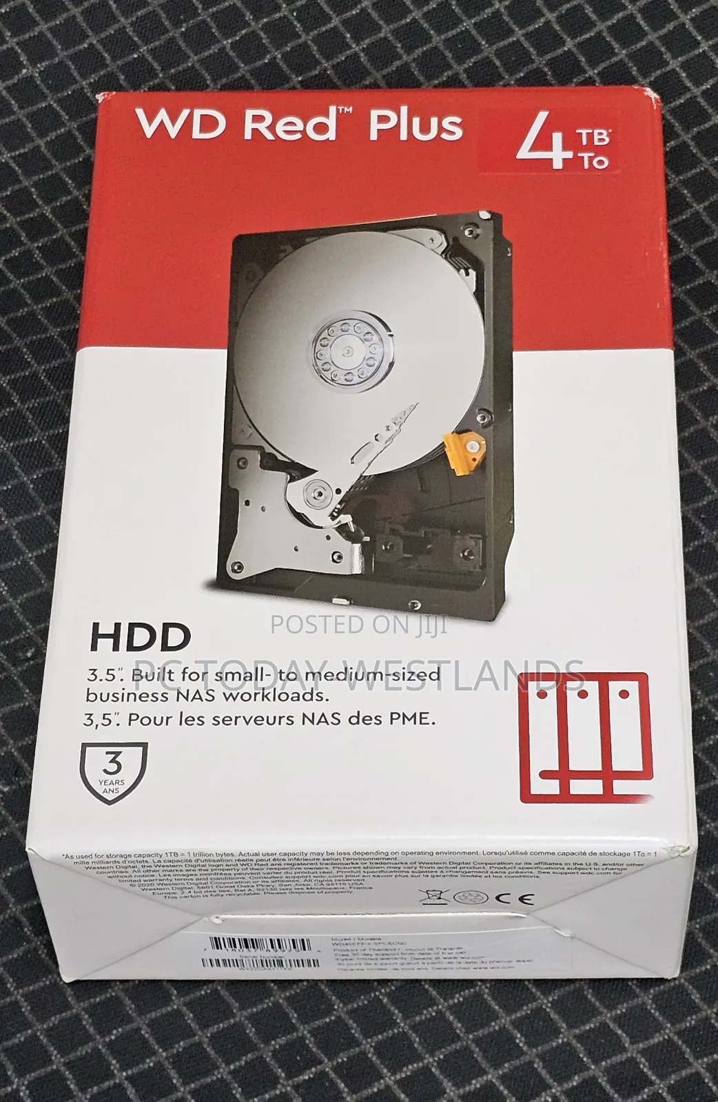 Latest Wd 4tb Red Plus Nas HDD CMR 256 Mb Cache Wd40efpx