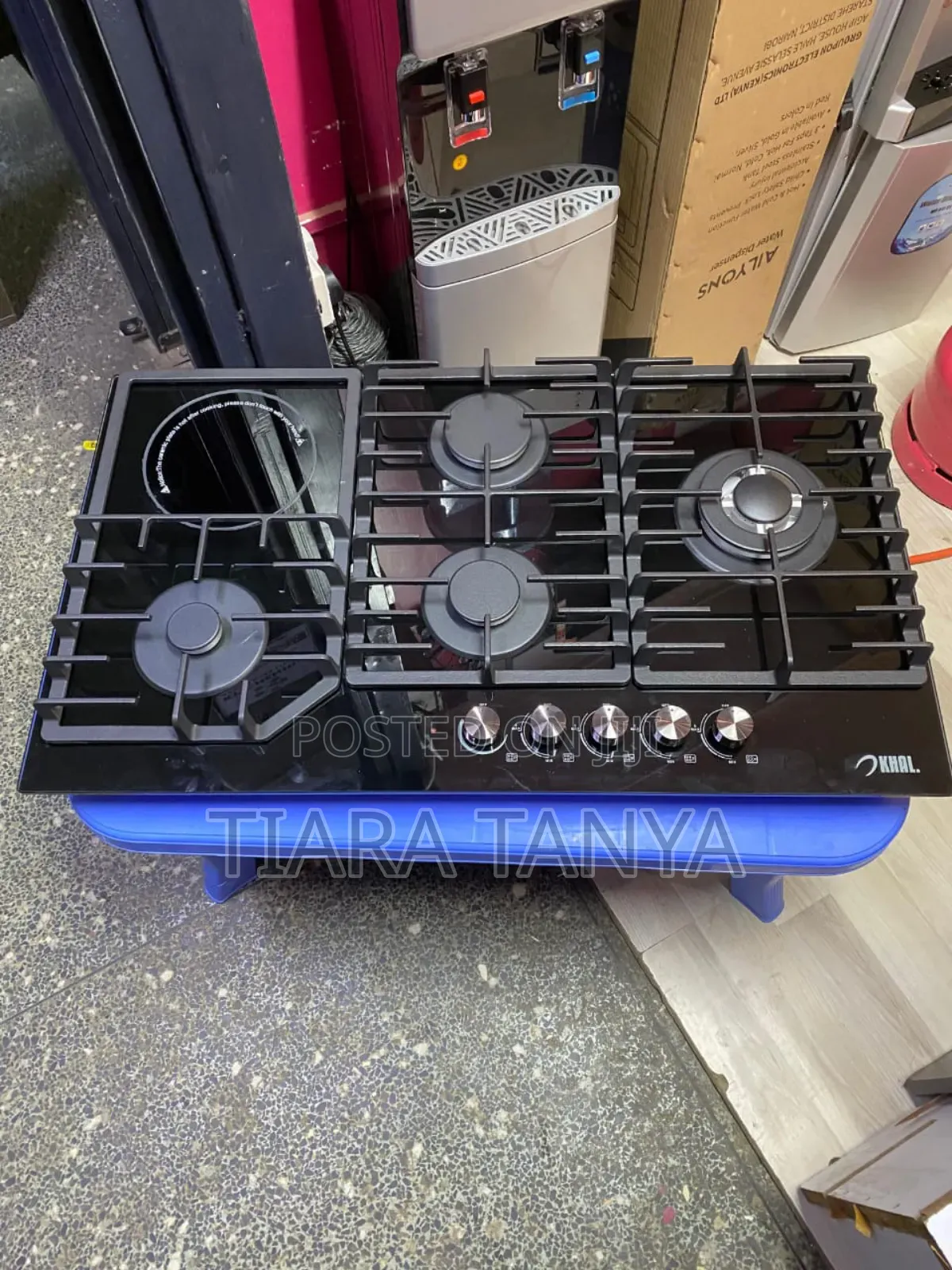 90 Cm Khal With 1 Electric Plate and 4gas With Wok Burner