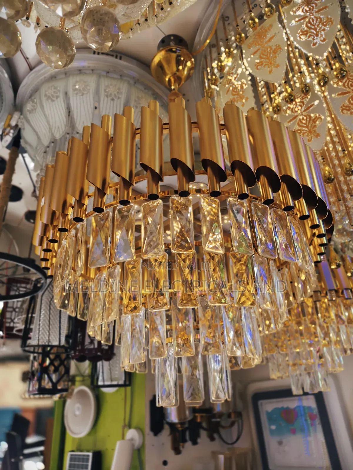 Christal Hanging Light Gold
