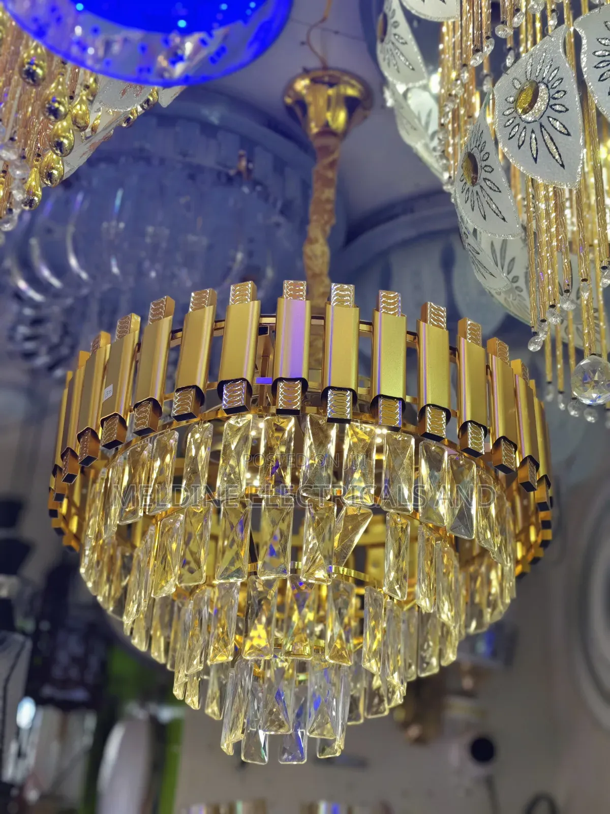 Christal Hanging Light Gold