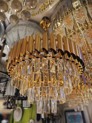 Christal Hanging Light Gold