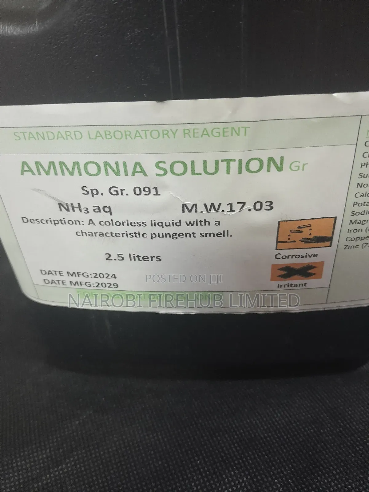 Ammonia Solution for School Lab