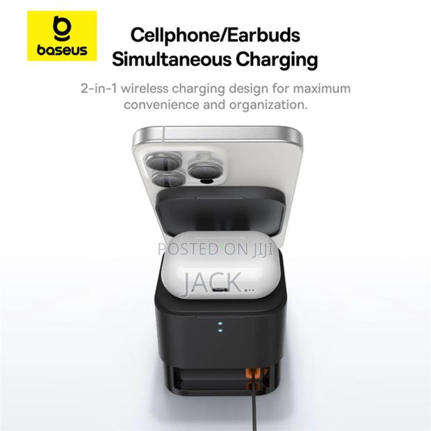 Baseus 2 in 1 Wireless Fast Charger - thumbnail 3