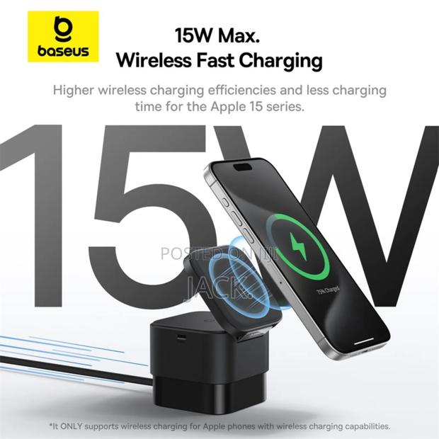 Baseus 2 in 1 Wireless Fast Charger - thumbnail 4