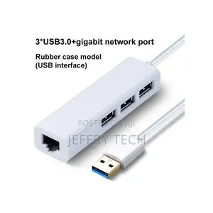 3 Ports USB Type C to Ethernet Adapter RJ45 Dongle