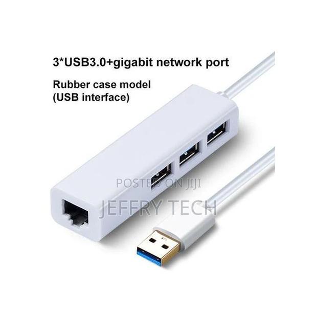 3 Ports USB Type C to Ethernet Adapter RJ45 Dongle