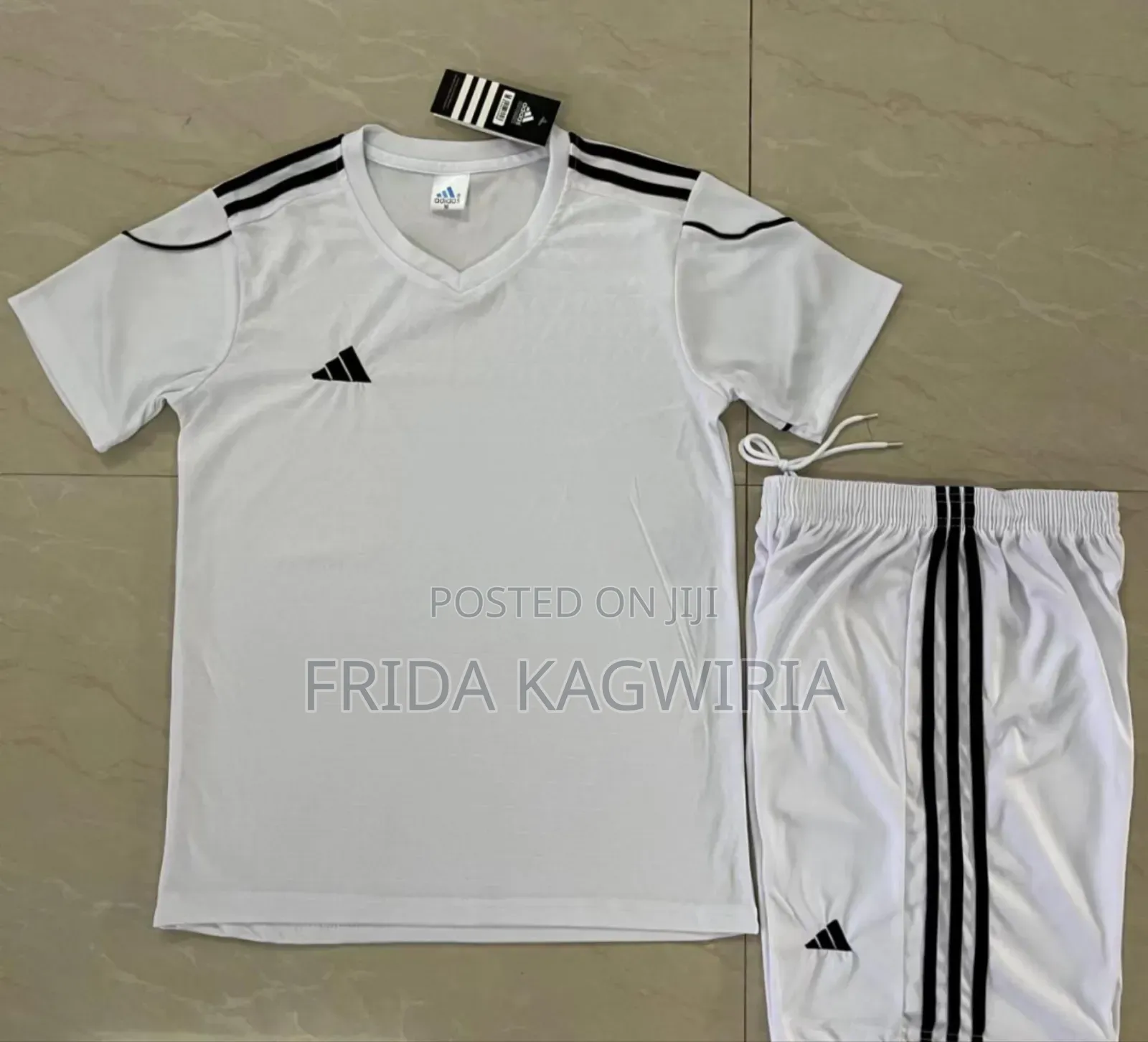 White Football Jersey For Kids And Adults (From 8years Old)