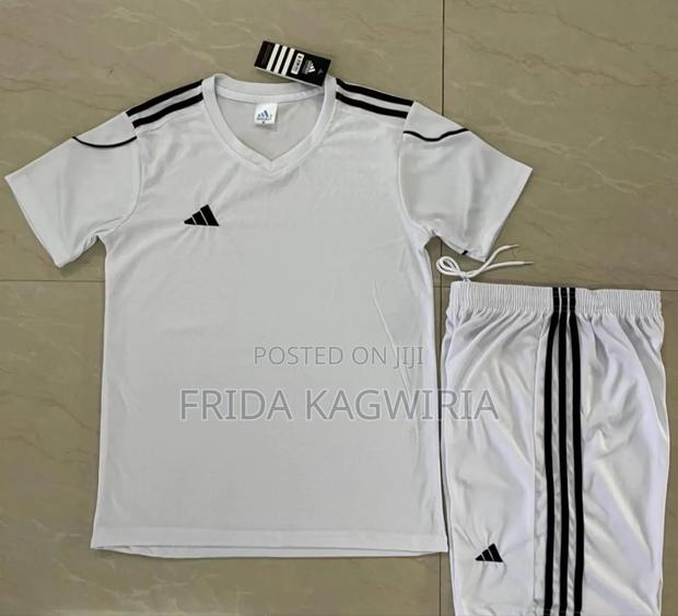 White Football Jersey For Kids And Adults (From 8years Old)