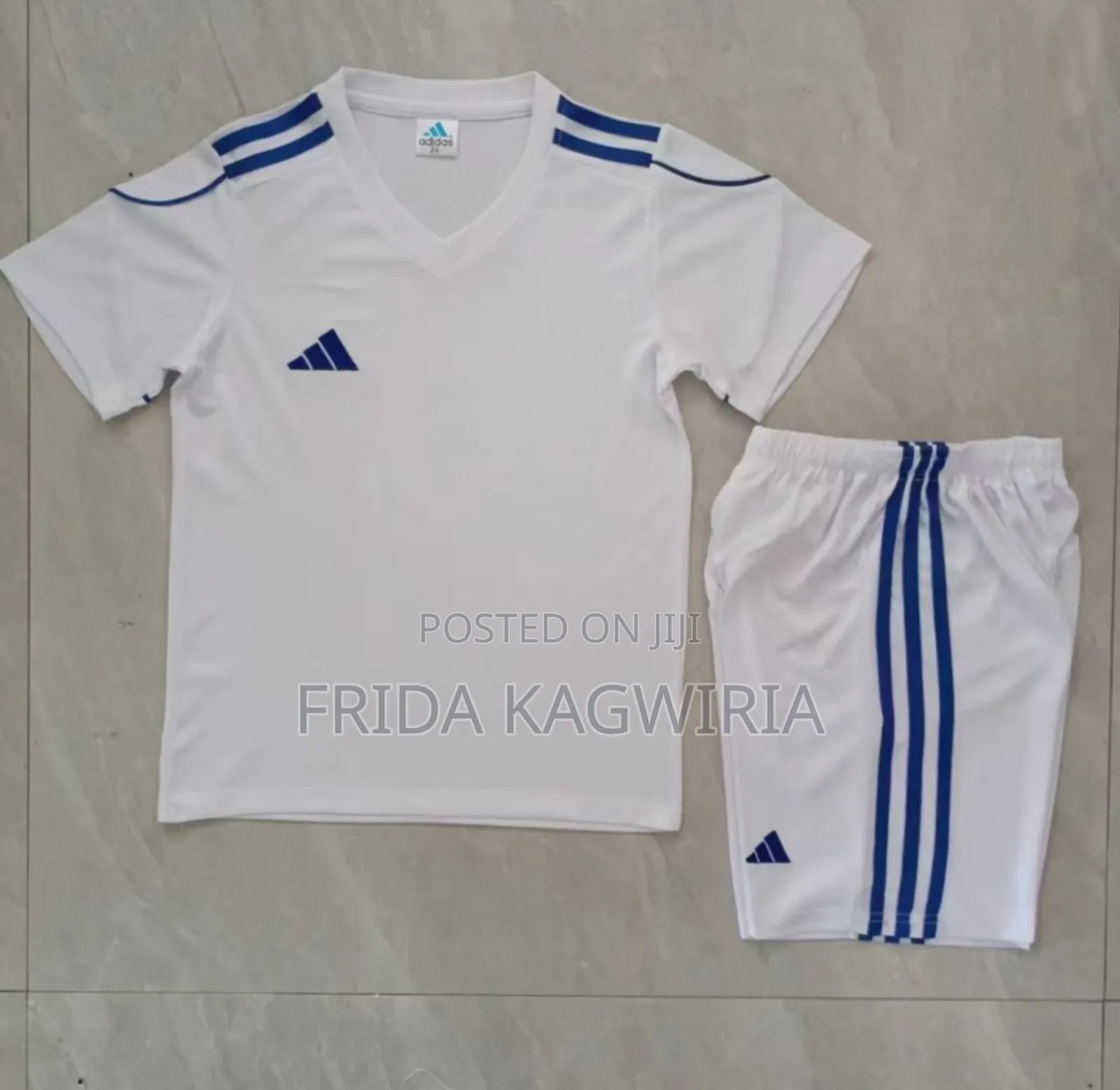 White Football Jersey For Kids And Adults (From 8years Old)