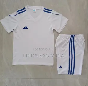 White Football Jersey For Kids And Adults (From 8years Old)