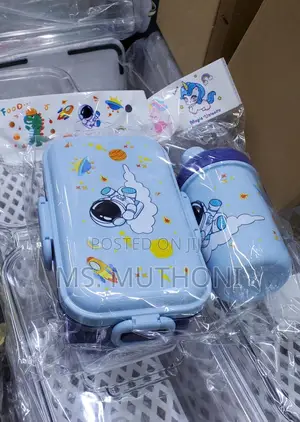 Kids Cartoon Characters Snack Set Snack Box Water Bottle