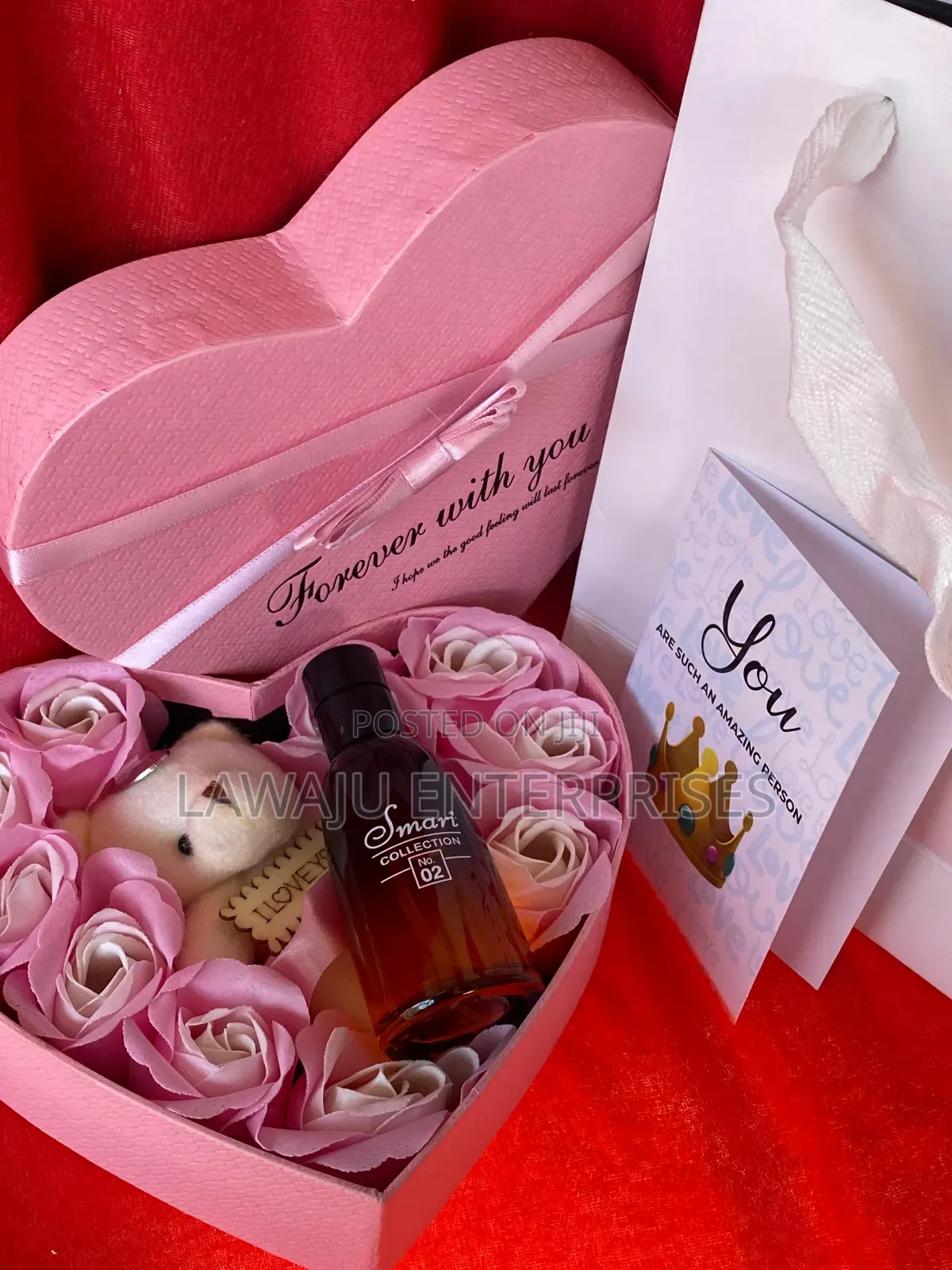 Pink Valentine's Floral Pack With Bear