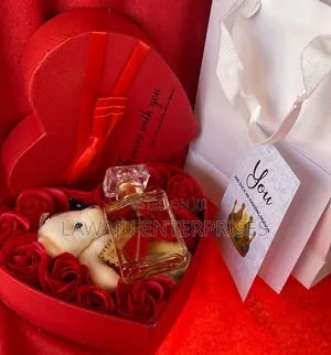 Red Valentine's Floral Pack With Bear
