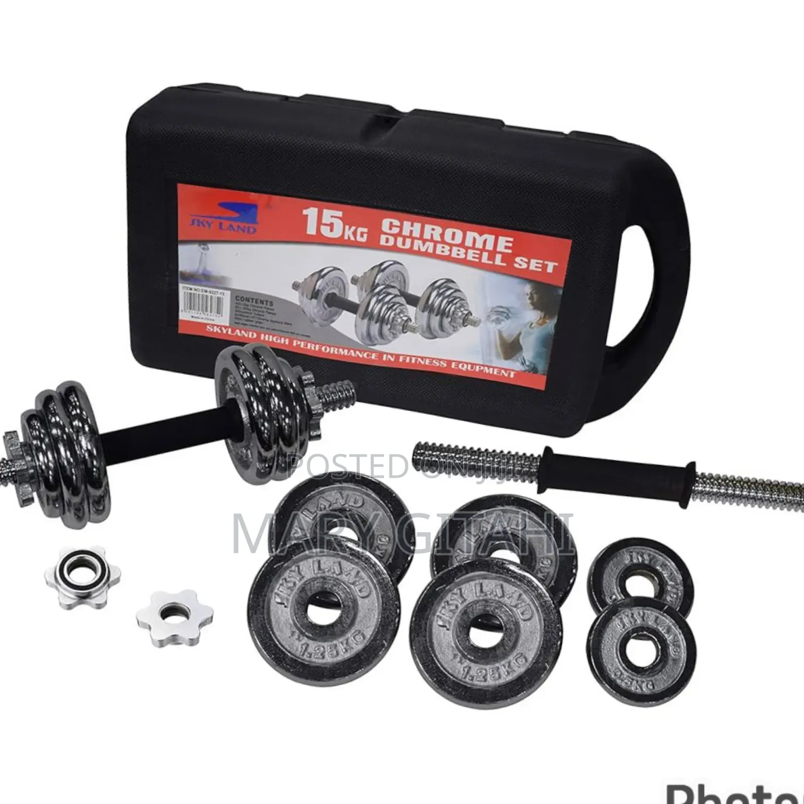 Chrome Dumbells* 20kg (With Case)* 5000*