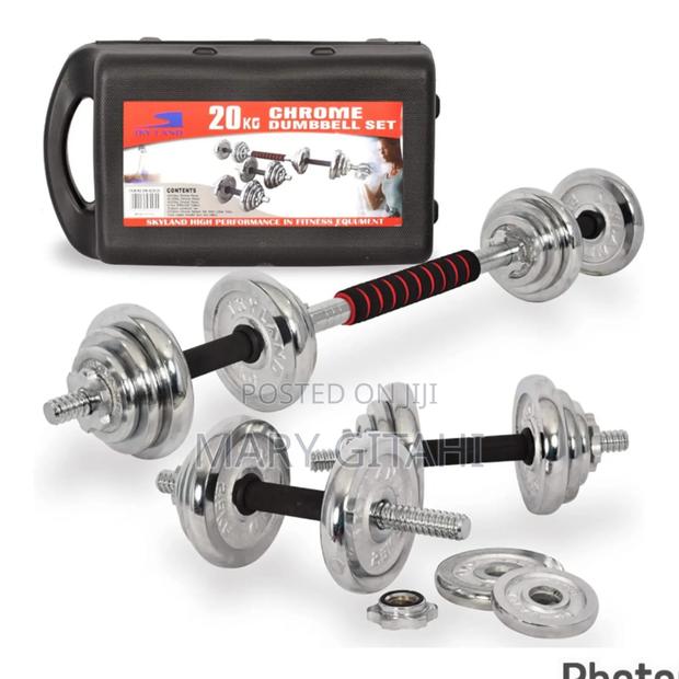 *15kg (Ctn Package)* Chrome Dumbells*