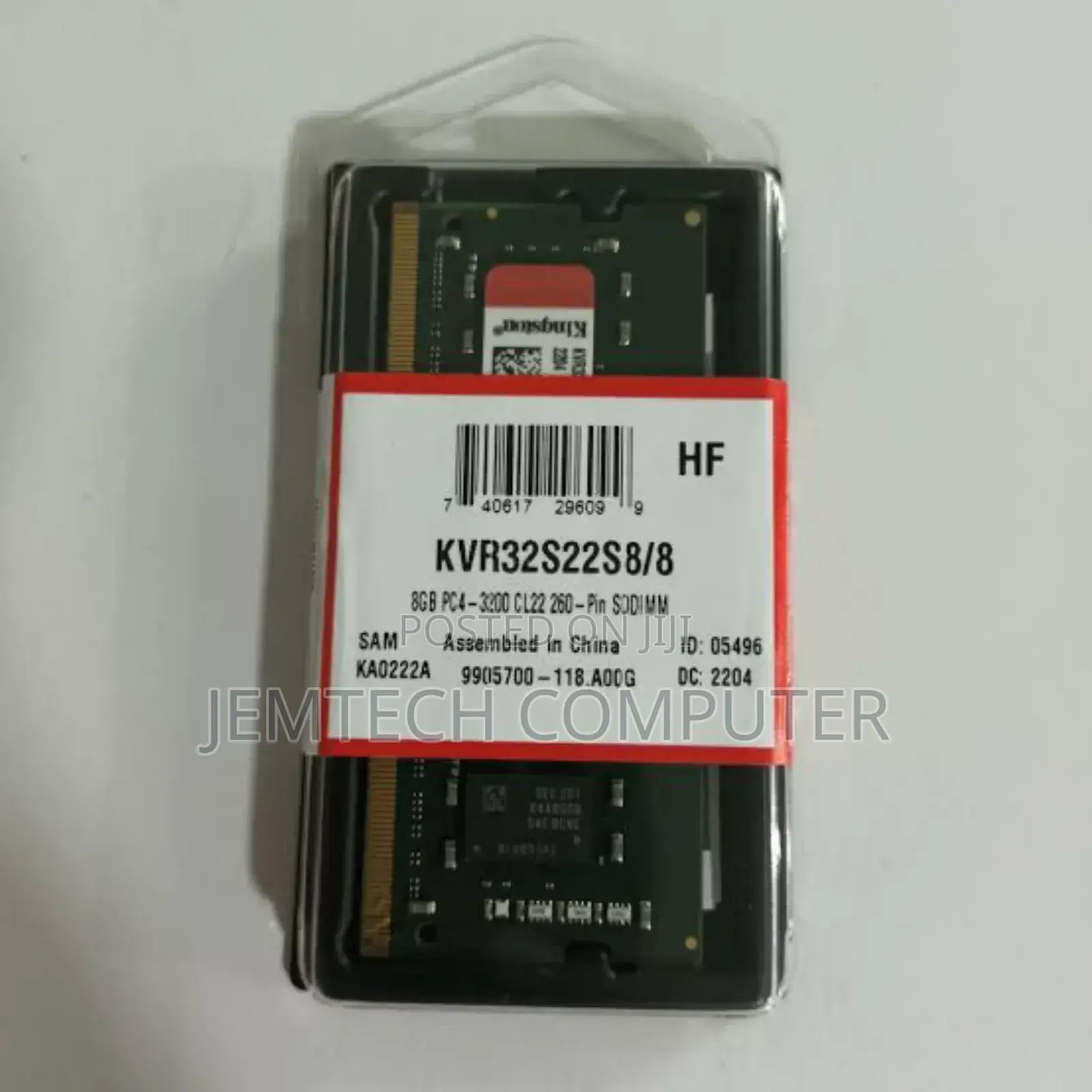 Kingston Ddr4 8gb Laptop Ram 3200mhz